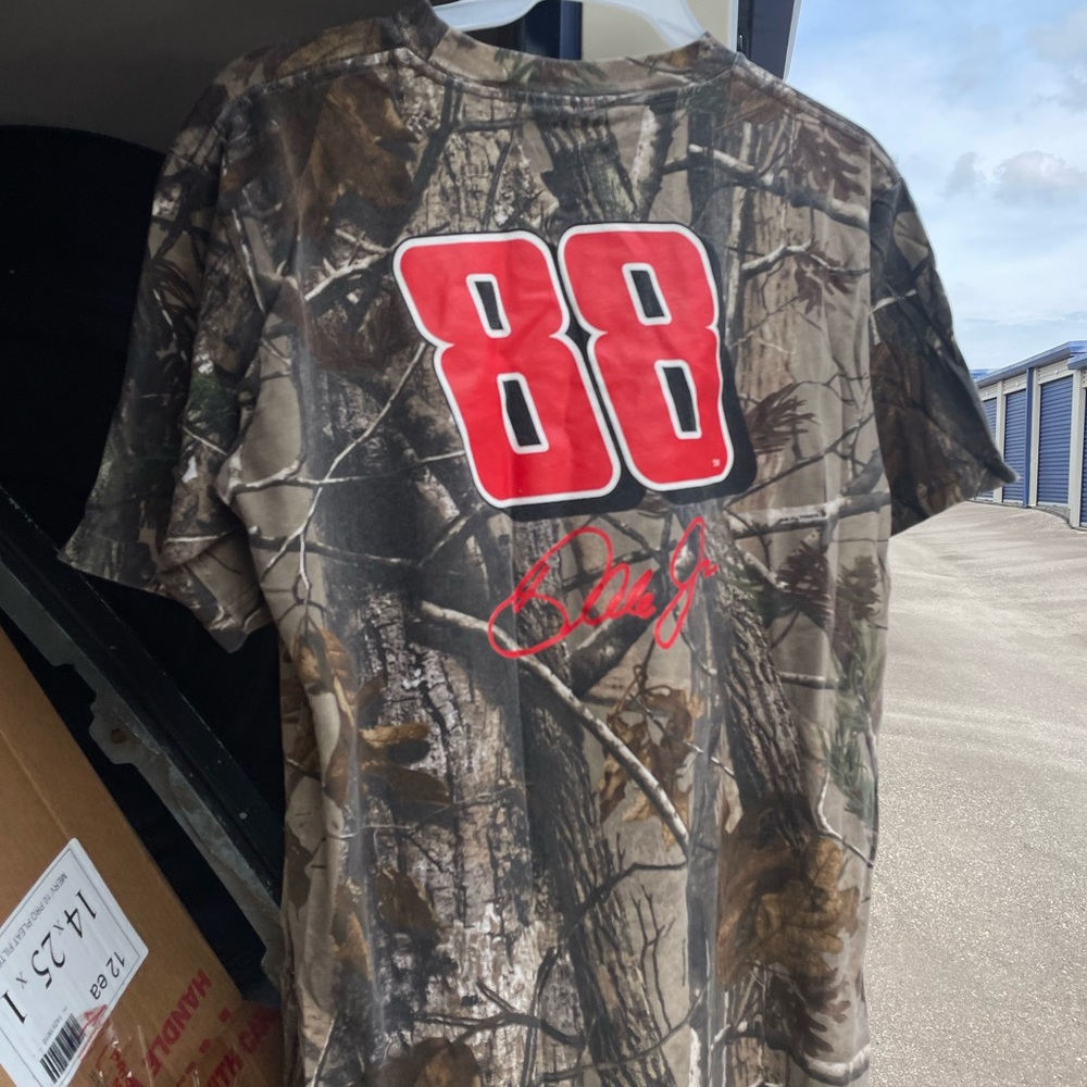 Vintage NASCAR style Realtree men’s camo t shirt Dale Earnhardt jr  88 size XL